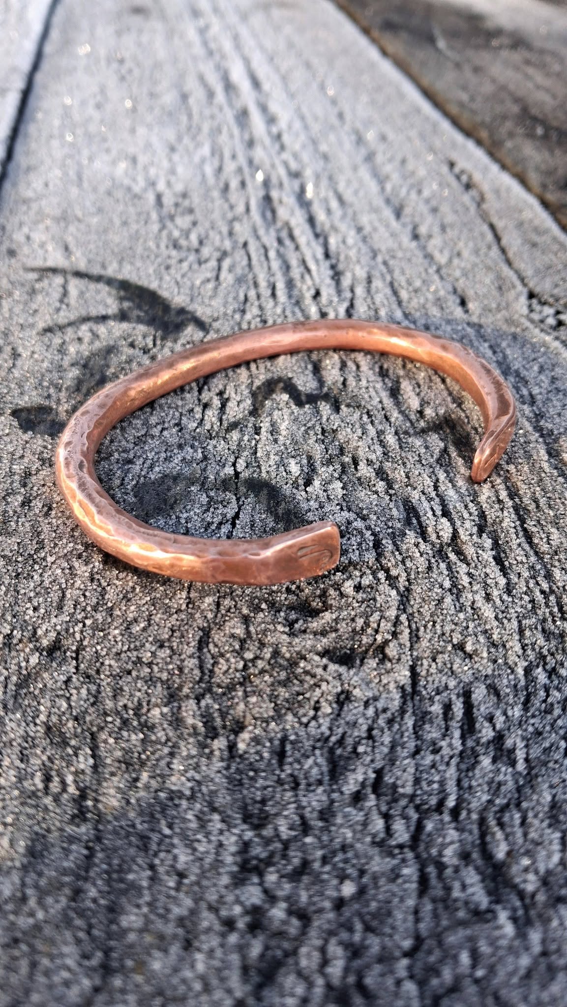 Textured Copper bangle/cuff