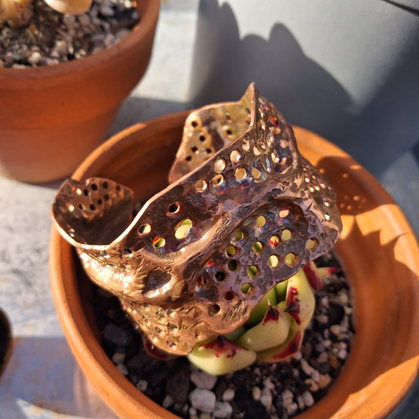 Lavaheart Chased copper cuff