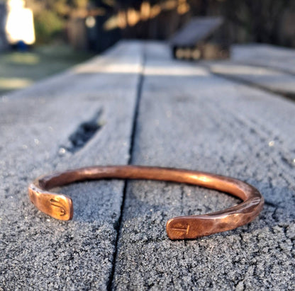Textured Copper bangle/cuff